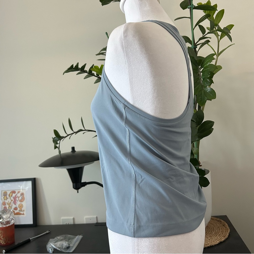 Chambray--Cool Racerback Short Tank Top - Picture 4 of 7
